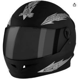 CAPACETE FECHADO PRO TORK NEW LIBERTY 4 SOLID PRETO FOSCO TAM. 60 VIS. FUMÊ