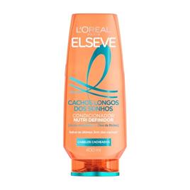 [edit] L'Oréal Paris Elseve Condicionador Selador Cachos Longos dos Sonhos com Ácido Hialurônico e Óleo de Rícino, Nutrição Profunda e Definição para Cabelos Cacheados e Ondulados, 400ml