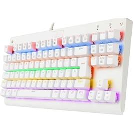 Redragon, K568W-R (PT-BLUE), Teclado Mecânico Gamer Dark Avenger, Rainbow Switch, Branco Lunar White